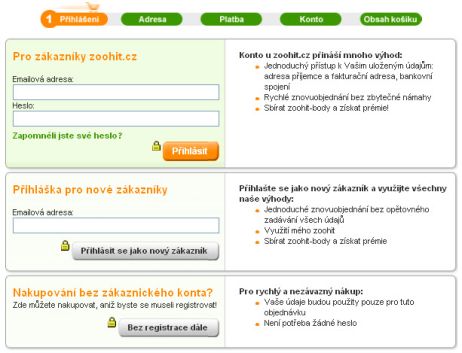 Registrácia v obchode