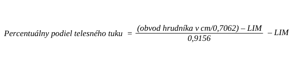 Percentuálny podiel telesného tuku FBMI